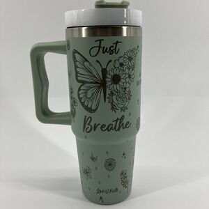 Love & Faith Just Breathe All Over Print 30 Oz Stainless Steel Tumbler New